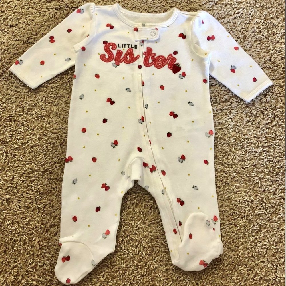Carter’s “LITTLE Sister” Footed Sleep & Play, 3 Months